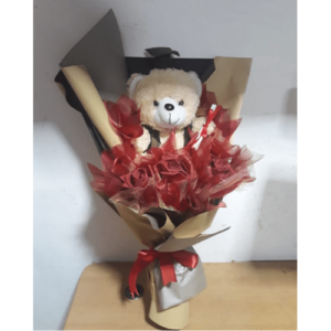 Graduation teddy in bunch gift