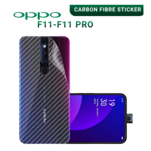 Ultra Thin Fit Transparent Carbon Fibre Film Back Sticker for Oppo F11/ F11 Pro
