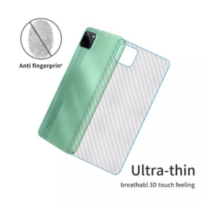 Ultra Thin Clear Slim Fit Transparent Carbon Fiber Back Sticker for Realme C11/C12/C15/C20