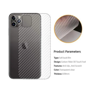 Carbon Fiber Pattern Back Film for iphone 11 Pro Rear Fibre Sticker Protective