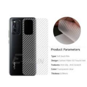 Ultra Thin Clear Slim Fit Transparent Carbon Fiber Film Phone Case Wrap 3D Cut Matte Back Sticker Back Screen Protector for VIVO Y1S/Y91C/Y20/Y30/Y50/Y51/V20/V20SE