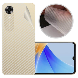 Carbon Fibre Back Sticker for OPPO A15 / A16 / A16k / A17 / A17k