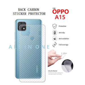 Carbon Fiber Pattern Back Film for oppo A15 Rear Fibre Sticker Protective