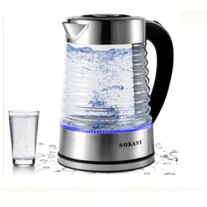Sokany Electric Glass Kettle Home Kettle 2.2 Liters