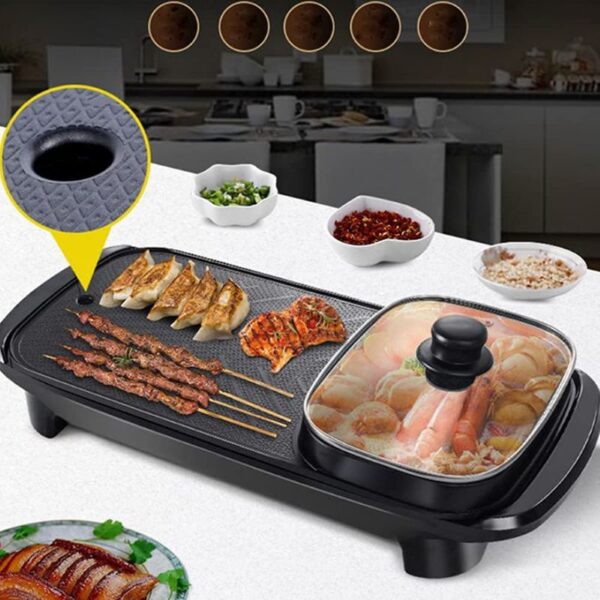 Sokany 2 in 1 Grill Baking Pan 1350W SK 2208 - Image 3