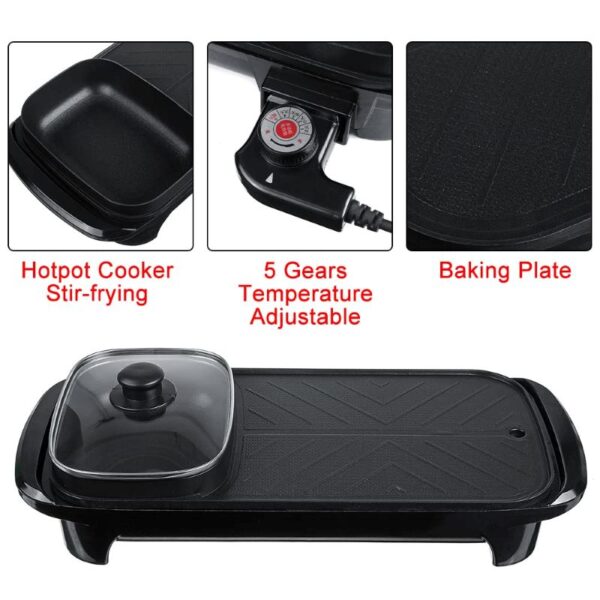Sokany 2 in 1 Grill Baking Pan 1350W SK 2208 - Image 4