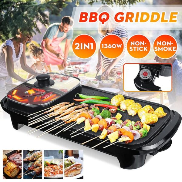 Sokany 2 in 1 Grill Baking Pan 1350W SK 2208 - Image 6