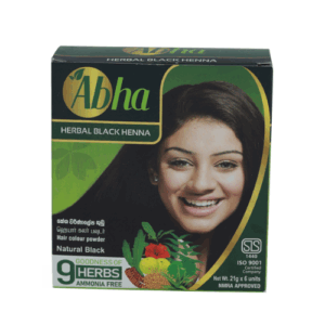 Abha Herbal Black Henna Hair Colour 21g