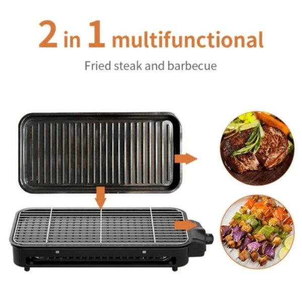 Sokany 2 In 1 Barbecue Grill & Fry Pan 1500W SK 6112 - Image 3