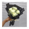 Cart - Quickee 5 White Rose Bunch