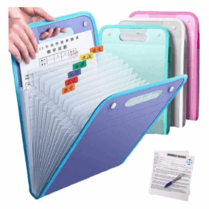 Portable 13 Pocket File Folders Portable A4 Letter Size