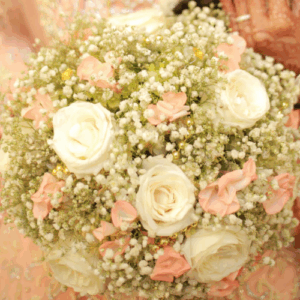 Bridal White Possy Ball