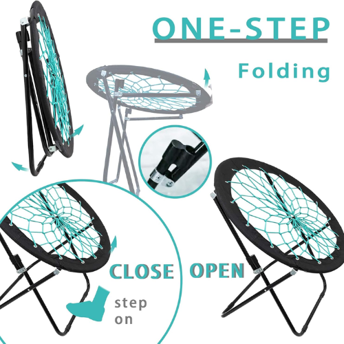 Camp Field Bungee Folding Dish Chair - Quickee Camp Field Bungee Folding Dish Chair