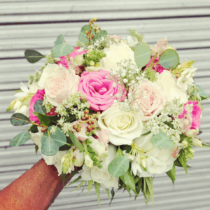 Pink and White Bridal Possy