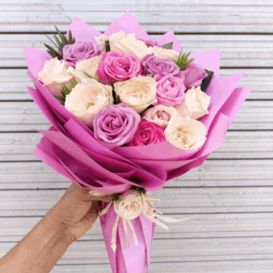 Pink and White Rose Bunch