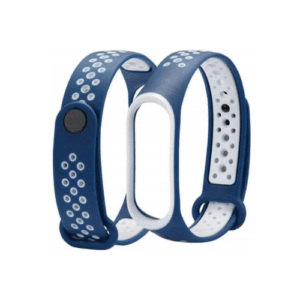 Blue And White Mi Band Nike Silicone Strap For Band 3/4