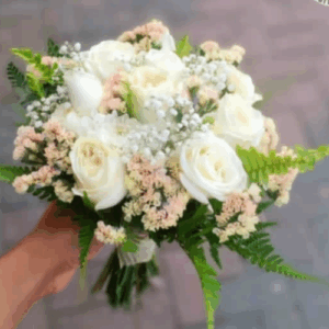 White Bridal Possy
