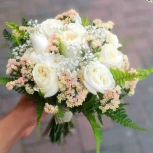 White Bridal Posy - Quickee White Bridal Possy