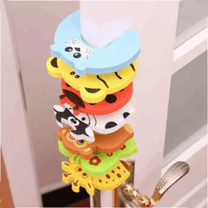 2 Pcs EVA Foam Door Stopper – Cartoon Finger Pinch Guard for Baby Safety