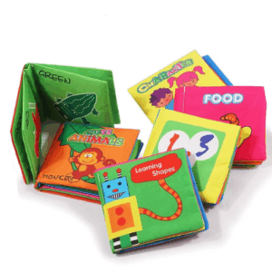 Baby Soft Cloth Animal Book with Rattle