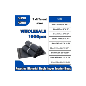 Economical Poly Mailer Gray Flyers Bundle of 1000 Bags