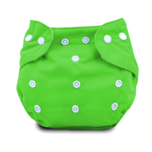 Reusable Green Cloth Diaper with 1 Absorbent Insert