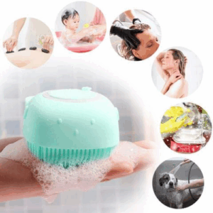 Silicone Exfoliating Bath Brush with Soap Dispenser