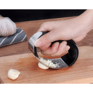 Stainless Steel Garlic Press with Ergonomic Handle