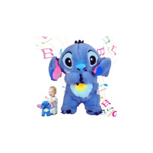 30CM Stitch Breathing Musical Soothing Doll Sleep Toys