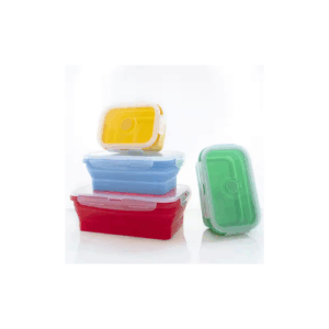 Collapsible Silicone Food Containers with Lid 4pcs
