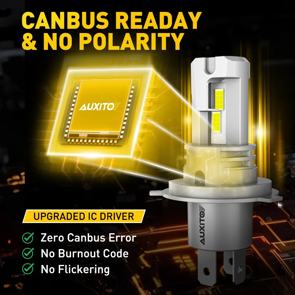 AUXITO H4 9003 HB2 Headlight Bulbs - Quickee AUXITO H4 9003 HB2 Headlight Bulbs - Image 5