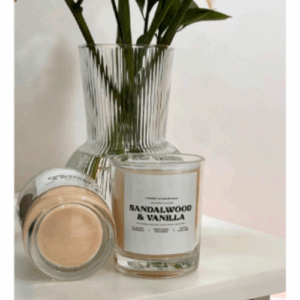 Large Glass Candle