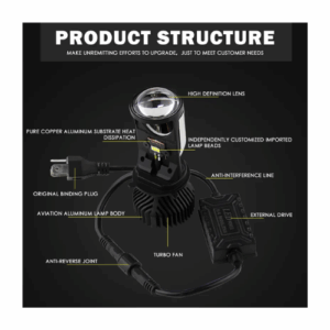 Y6D H4 LED Projector Headlight