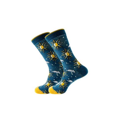 01 Pairs Novelty Cartoon Combed Men's Socks OP 3 - Quickee 01 Pairs Novelty Cartoon Combed Men's Socks