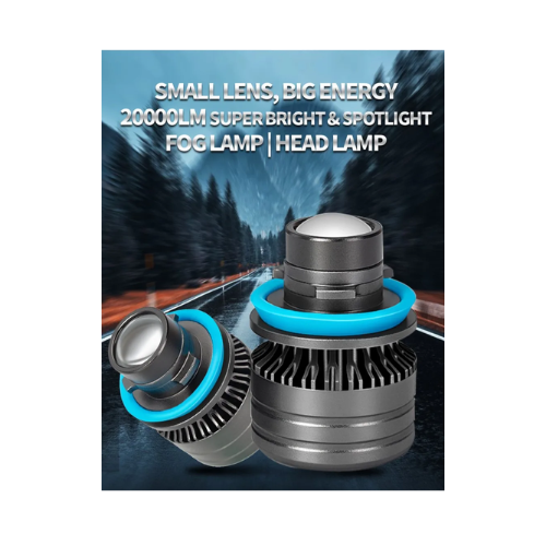 Carshark Turbo H8 H9 H11 16jp LED Headlight Bulbs - Quickee Carshark Turbo H8 H9 H11 Mini Lens Bulb