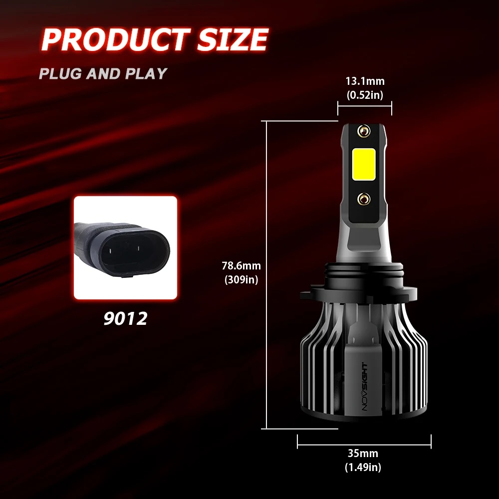 NOVSIGHT N39 HIR2 9012 LED Car Headlight - Quickee NOVSIGHT N39 HIR2 9012 LED Car Headlight - Image 4