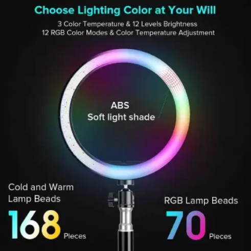 Ring Light MJ33 RGB LED Ring Light - Quickee Ring Light MJ33 RGB LED Ring Light - Image 2