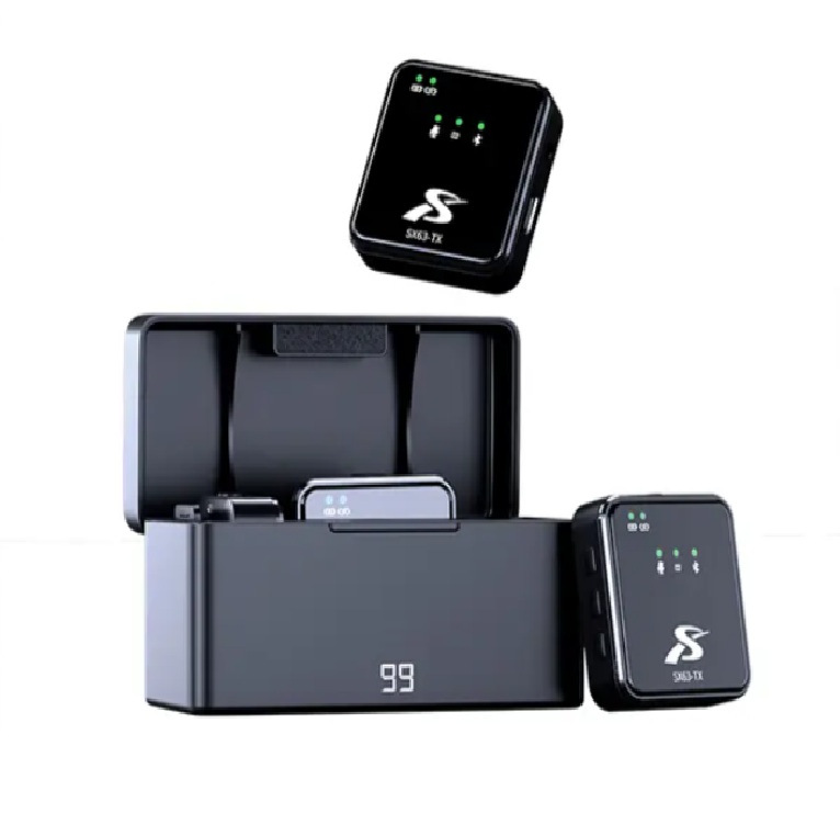 SX63 Wireless Clip Microphone with Charging Case - Quickee SX63 Wireless Clip Microphone with Charging Case - Image 5