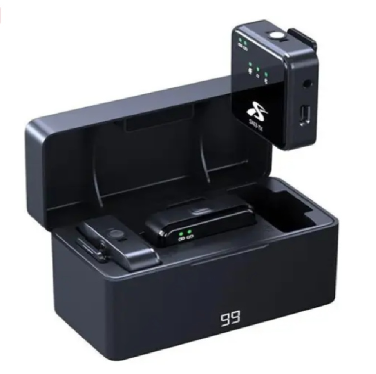 SX63 Wireless Clip Microphone with Charging Case - Quickee SX63 Wireless Clip Microphone with Charging Case - Image 4