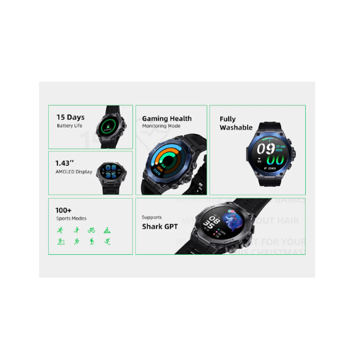 Black Shark S1 Pro Smart Watch (BS-S1) - Quickee Black Shark S1 Pro Smart Watch (BS-S1)