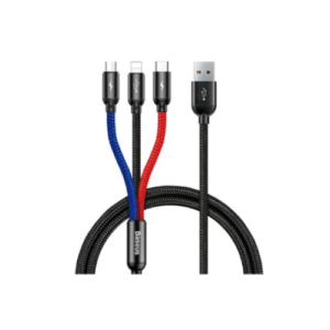 Baseus Three Primary Colors 3-in-1 Cable 1.2m – CAMLT-BSY01