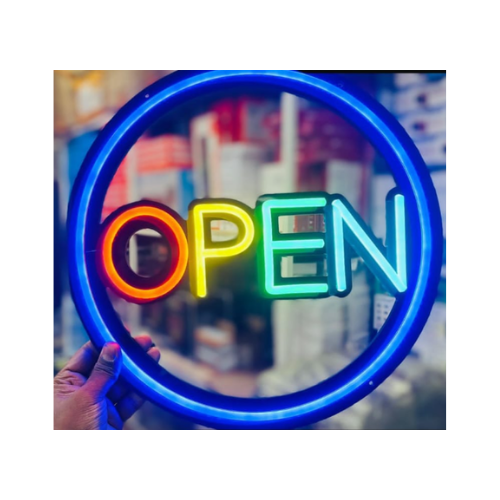 Premium Multi-Color LED Open Sign - Quickee Premium Multi-Color LED Open Sign