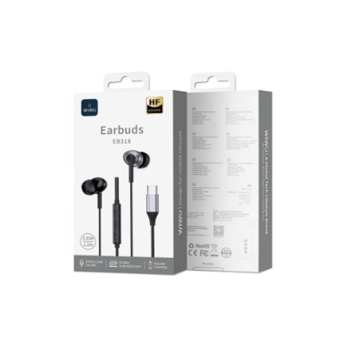WiWU EB318 Type-C Stereo Wired Earphone - Quickee WiWU EB318 Type-C Stereo Wired Earphone