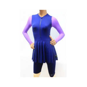 Ladies Frill Swim Suit Long Skirt Harmony Blue (S)