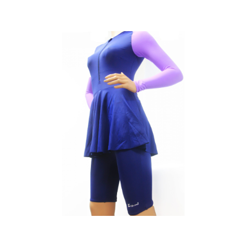 Ladies Frill Swim Suit Long Skirt Harmony Blue - Quickee Ladies Frill Swim Suit Long Skirt Harmony Blue (S)