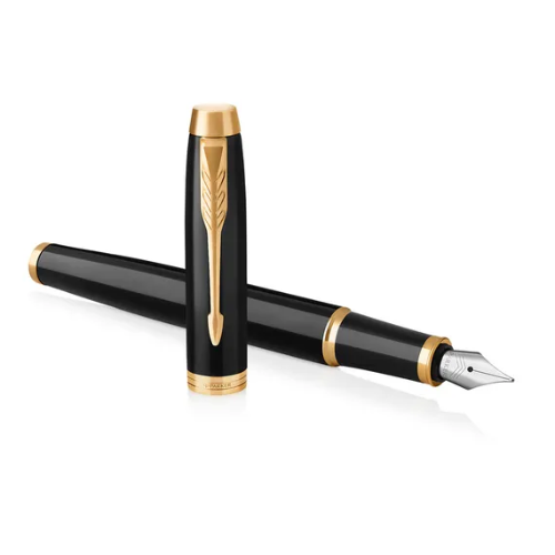 Parker IM Black Gold Trim Fountain Pen - Quickee Parker IM Black Gold Trim Fountain Pen
