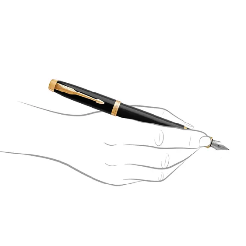 Parker IM Black Gold Trim Fountain Pen - Quickee Parker IM Black Gold Trim Fountain Pen