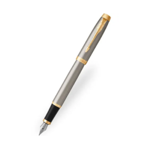 Parker IM Brush Metal Gold Trim Fountain Pen