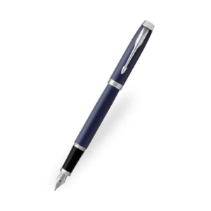 Parker IM Blue Chrome Trim Fountain Pen