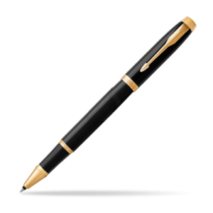 Parker IM Black Gold Trim Roller Ball Pen